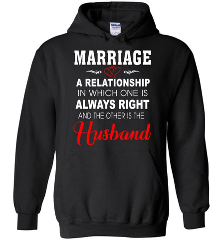 Funny Marriage Shirt Gift for Wife and Husband Couples - Hoodie - Black / M