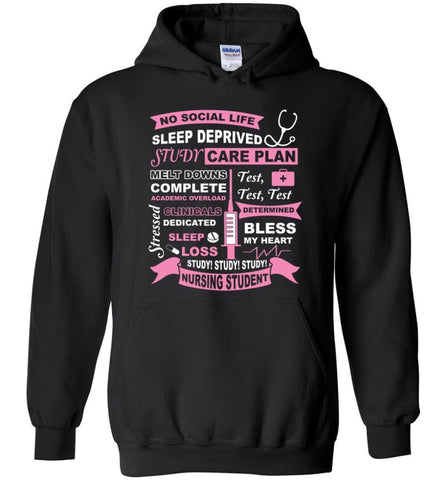 Funny Nursing Student T shirt Nurse Life Love being Nurse Practice Nurse RN Nurse - Hoodie - Black / M