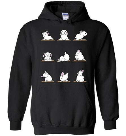 Funny Rabbit Yoga Shirt Gift For Yoga Lovers or Yogist Or Rabbit Lovers - Hoodie - Black / M