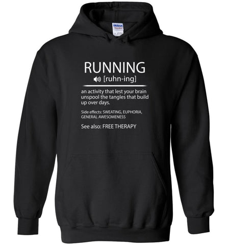 Funny Running Shirt Definition Running Noun Shirt Runner Running Workout Gifts Hoodie - Black / M