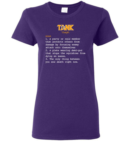 Funny Tank Definition Nerdy Tank Heroes T Shirts Gift for Gamer Women Tee - Purple / M