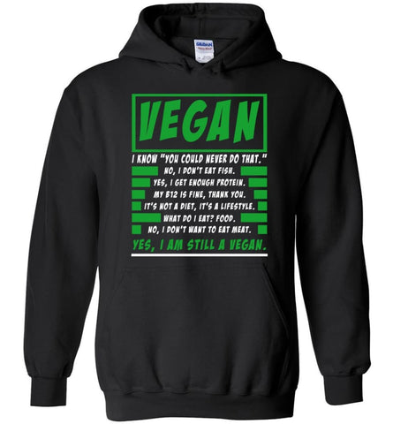 Funny Vegan Defination Noun Know You Could Never Do That - Hoodie - Black / M