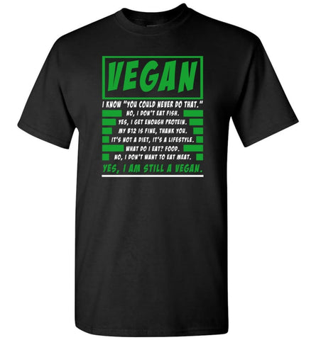Funny Vegan Defination Noun Know You Could Never Do That T-Shirt - Black / S