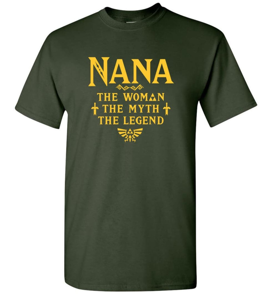 Gift Ideas For Mother’s Day Nana Woman Myth Legend - Short Sleeve T-Shirt - Forest Green / S