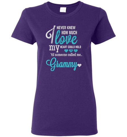 Grammy Gift How Much Love My Heart Could Hold Lovely Grandma Women Tee - Purple / M