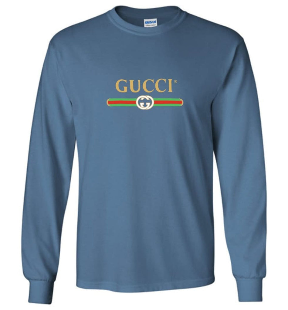 Gucci Vintage logo T shirt That Was Shown On The Cruise 2017 Long Sleeve - Indigo Blue / M
