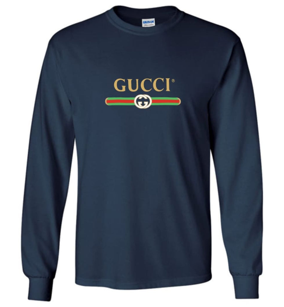 Gucci Vintage logo T shirt That Was Shown On The Cruise 2017 Long Sleeve - Navy / M