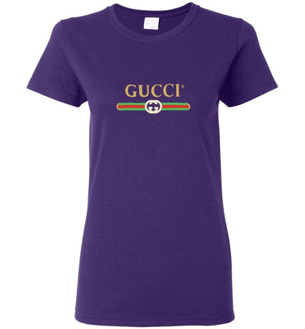 Gucci Vintage logo T shirt That Was Shown On The Cruise 2017 Women Tee - Purple / M
