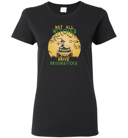 Halloween Not All Witches Drive Broomsticks Jeep Lover - Women Tee - Black / M - Women Tee