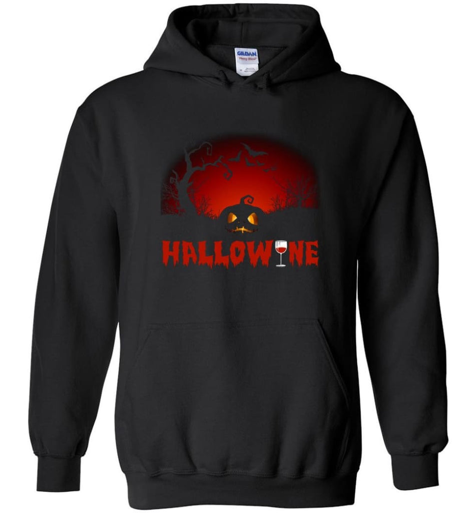 Hallowine T shirt Funny Scary Cool Halloween Costume Hoodie - Black / M