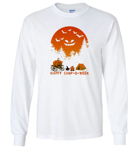 Happy Camp O Ween Halloween Funny T Shirt - Long Sleeve - White / M - Long Sleeve