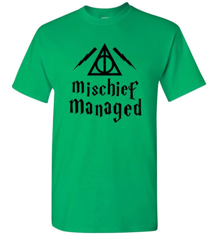 Harry Mischief Shirt Potter Managed Gift For Fan Sof Book T-Shirt - Irish Green / S