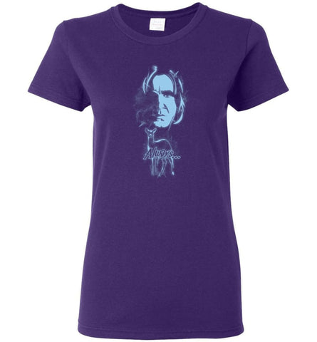 Harry Potter Snape Always Shirt Hogwarts Professor Severus Snape Sweater Jacket Hoodie Women T-Shirt - Purple / M