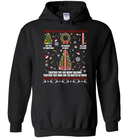 Harry Potter Ugly Sweater Merry Hallows They Make One Master Of Cheer Ugly Christmas Gift The Tree of Christmas Hoodie -