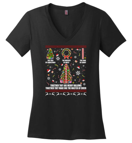 Harry Potter Ugly Sweater Merry Hallows They Make One Master Of Cheer Ugly Christmas Gift The Tree of Christmas Ladies 