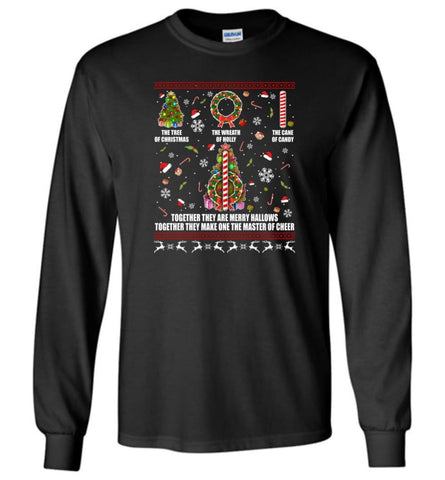Harry Potter Ugly Sweater Merry Hallows They Make One Master Of Cheer Ugly Christmas Gift The Tree of Christmas Long 