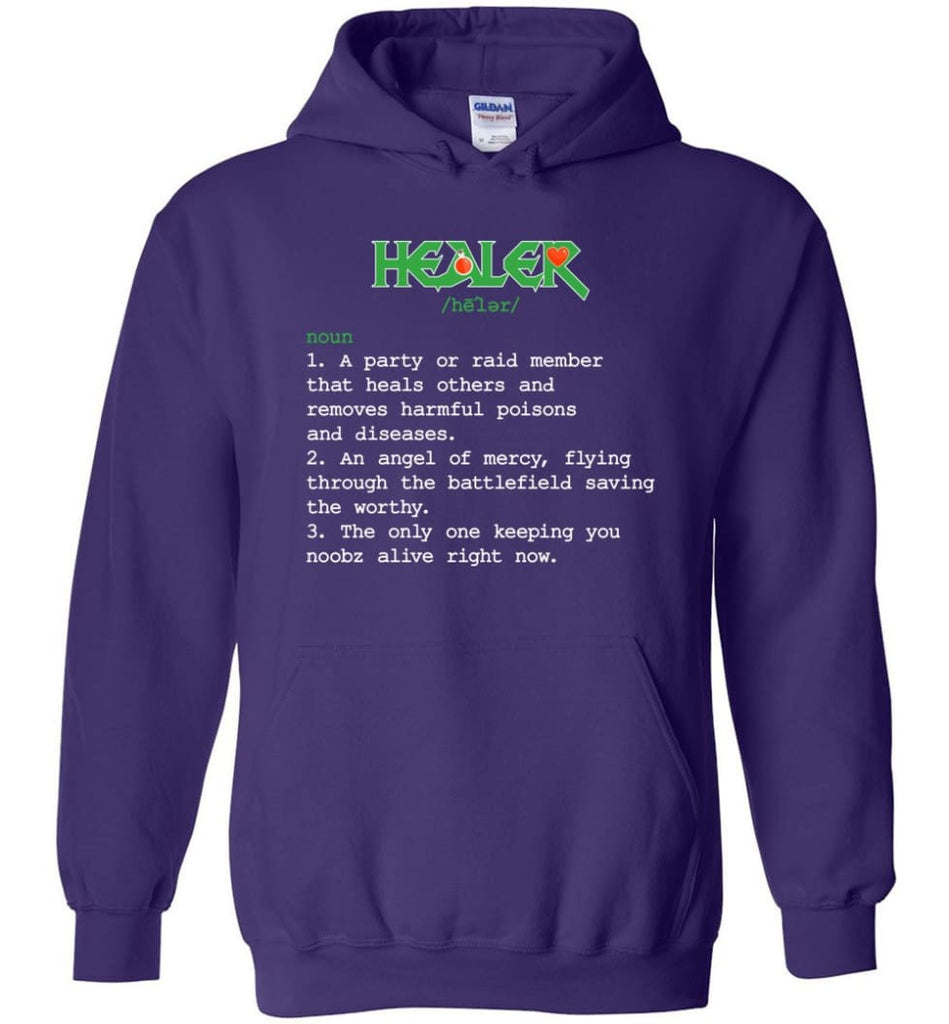 Healer Definition Healer Meaning Hoodie - Purple / M