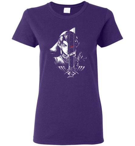 Hero Legend Zel Da A Dark Reflection T Shirt For Links Z Gamer Fans Women Tee - Purple / M