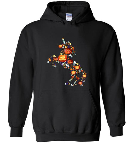 Horse In Pumpkin Happy Halloween Horse Lover - Hoodie - Black / M - Hoodie