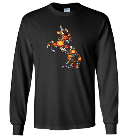 Horse In Pumpkin Happy Halloween Horse Lover - Long Sleeve - Black / M - Long Sleeve