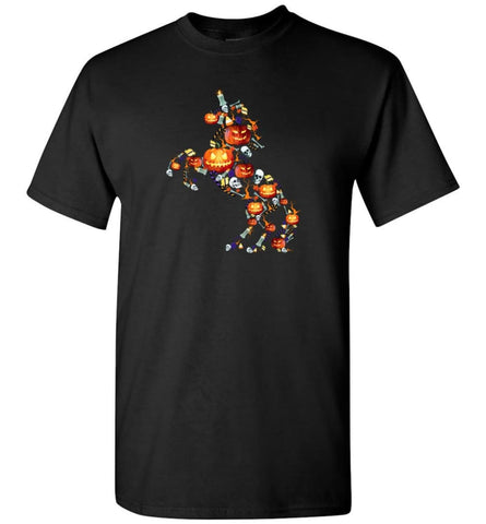 Horse In Pumpkin Happy Halloween Horse Lover - T-Shirt - Black / S - T-Shirt