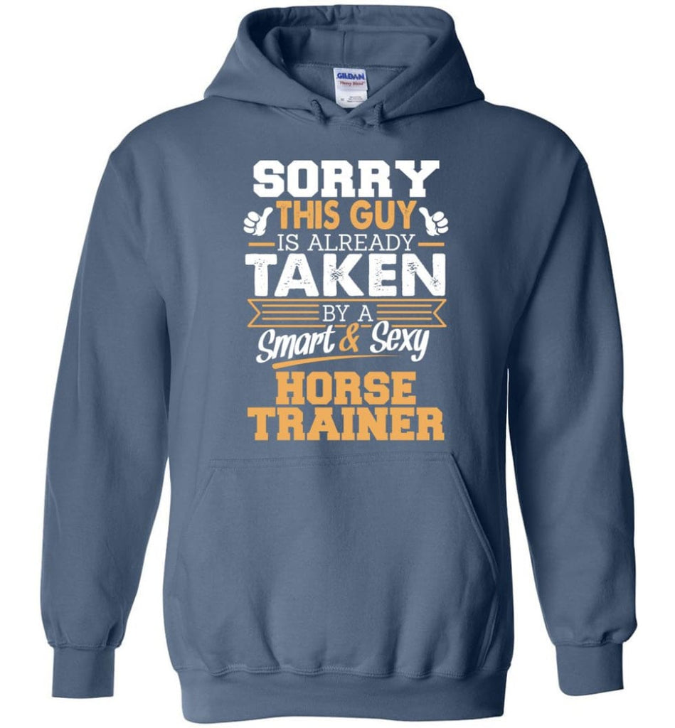 Horse Trainer Shirt Cool Gift for Boyfriend Husband or Lover - Hoodie - Indigo Blue / M