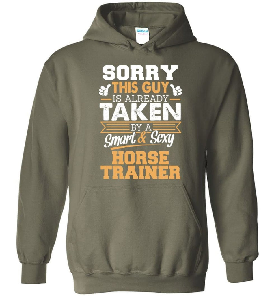 Horse Trainer Shirt Cool Gift for Boyfriend Husband or Lover - Hoodie - Military Green / M