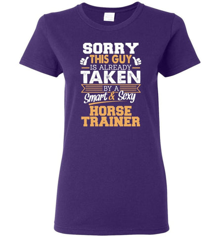 Horse Trainer Shirt Cool Gift for Boyfriend Husband or Lover Women Tee - Purple / M - 6