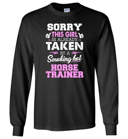 Horse Trainer Shirt Cool Gift For Girlfriend Wife Long Sleeve - Black / M