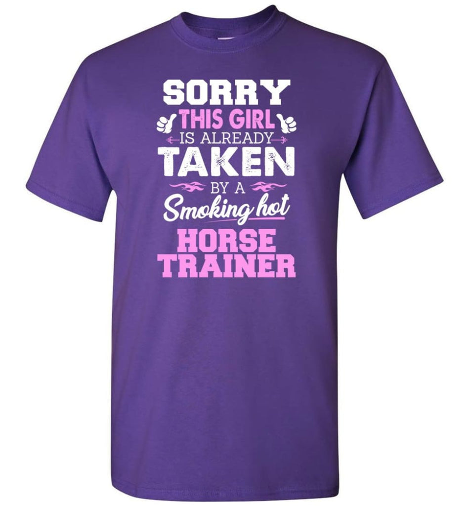 Horse Trainer Shirt Cool Gift for Girlfriend Wife or Lover - Short Sleeve T-Shirt - Purple / S