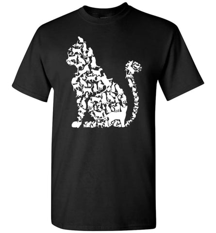I Love Cats Shirt Cute Cat Shirt Cat Heart Sign T-Shirt - Black / S