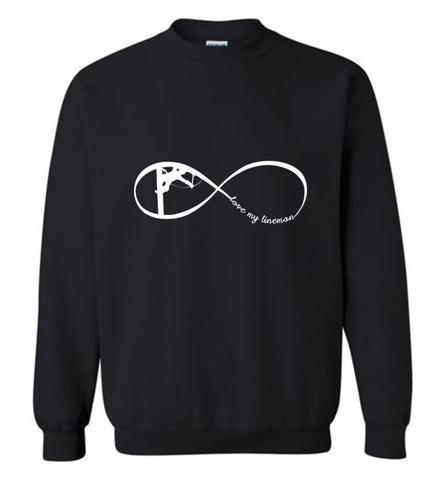 I Love My Lineman Shirts Lineman Gifts Men Sweatshirt - Black / M