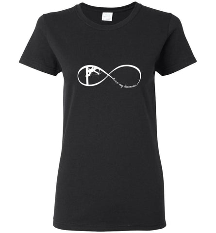 I Love My Lineman Shirts Lineman Gifts Men - Women T-shirt - Black / S
