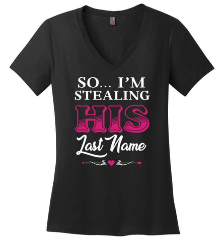 I May Not Be Perfect But Jesus Thinks I’m To Die For Ladies V-Neck - Black / M