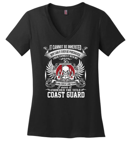 I Own It Forever The Title 911 Dispatcher Ladies V-Neck - Black / M