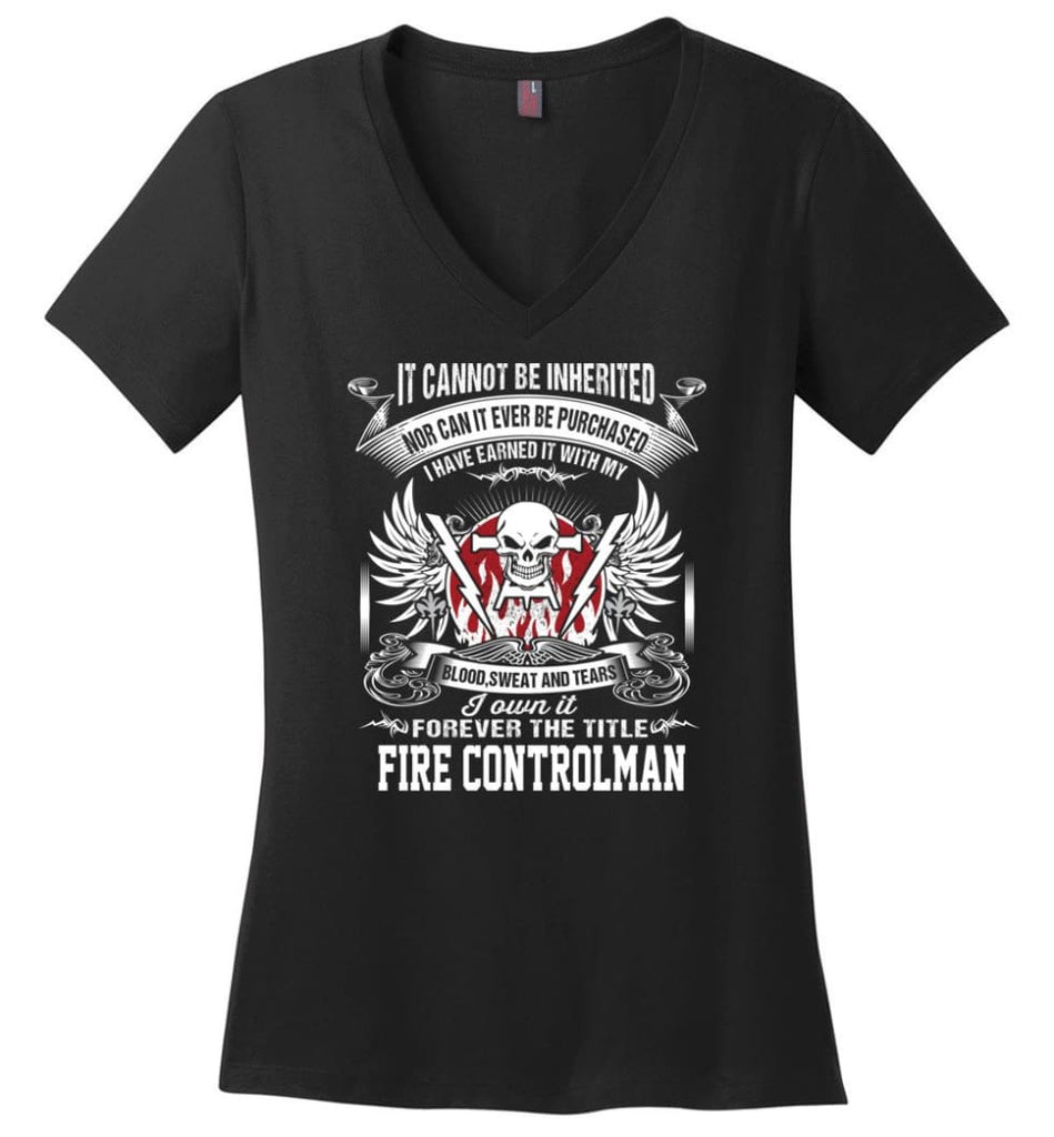 I Own It Forever The Title Coast Guard Ladies V-Neck - Black / M