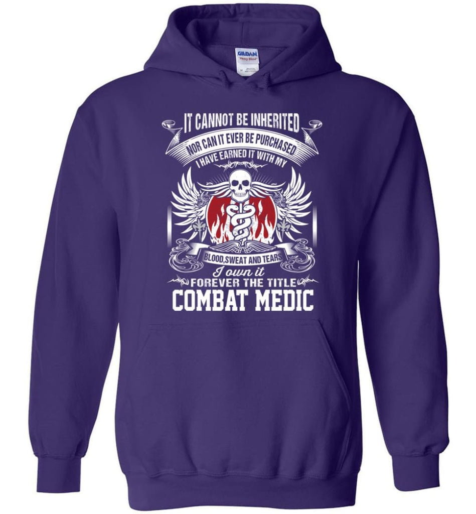 I Own It Forever The Title Combat Medic - Hoodie - Purple / M