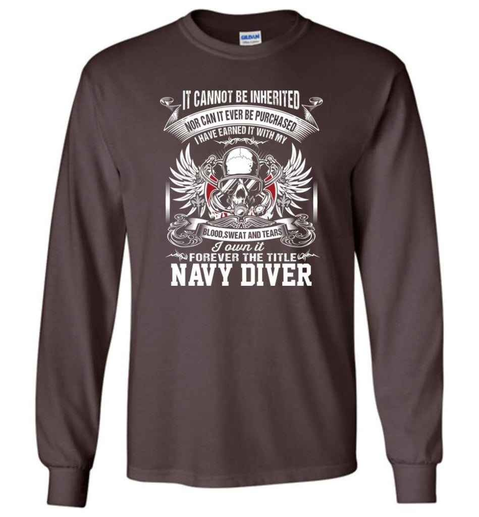 I Own It Forever The Title Navy Diver - Long Sleeve T-Shirt - Dark Chocolate / M