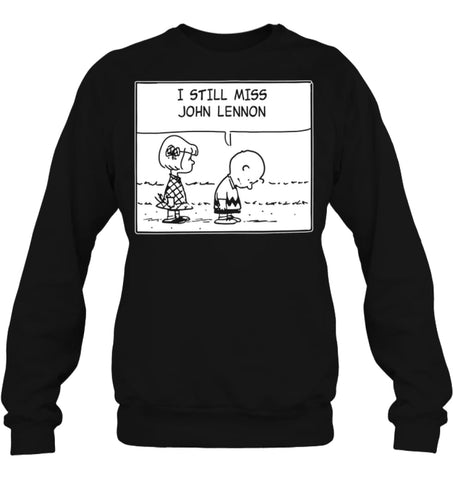 I Still Miss Him Sweatshirt - Hanes Unisex Crewneck Sweatshirt / Black / S - Apparel