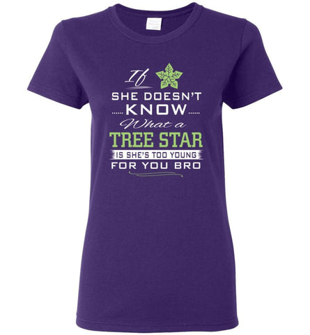 If She Doesn’t Know What A Tree Star Women Tee - Purple / M