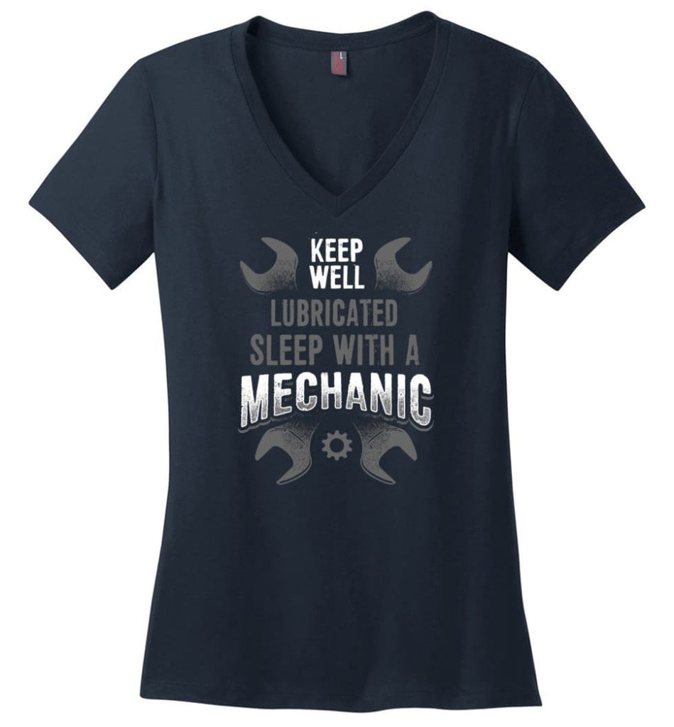 I’m A Mechanic I’d Call Your Mom Shirt Ladies V-Neck - Navy / M
