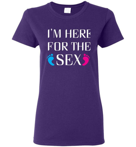 I’m Here For The Sex Women Tee - Purple / M