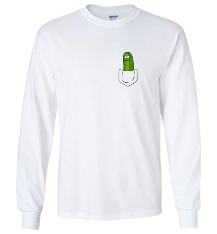I’M Pickle Rick Shirt Pickle Rick In My Pocket Rick Morty Sweatshirt Long Sleeve T-Shirt - White / M