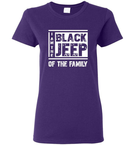 I’m The Black Jeep Of The Family T Shirt Funny Gift For Jeep Lover Women Tee - Purple / M
