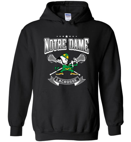 Irish Shirt St Patricks Day Shirt notre Dame Lacrosse Irish Fighting - Hoodie - Black / M