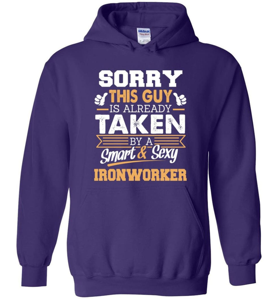 Ironworker Shirt Cool Gift for Boyfriend Husband or Lover - Hoodie - Purple / M