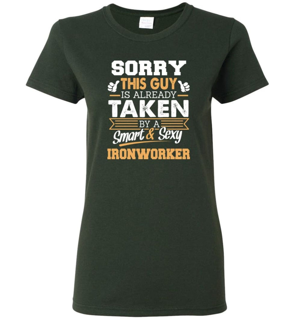 Ironworker Shirt Cool Gift for Boyfriend Husband or Lover Women Tee - Forest Green / M - 11