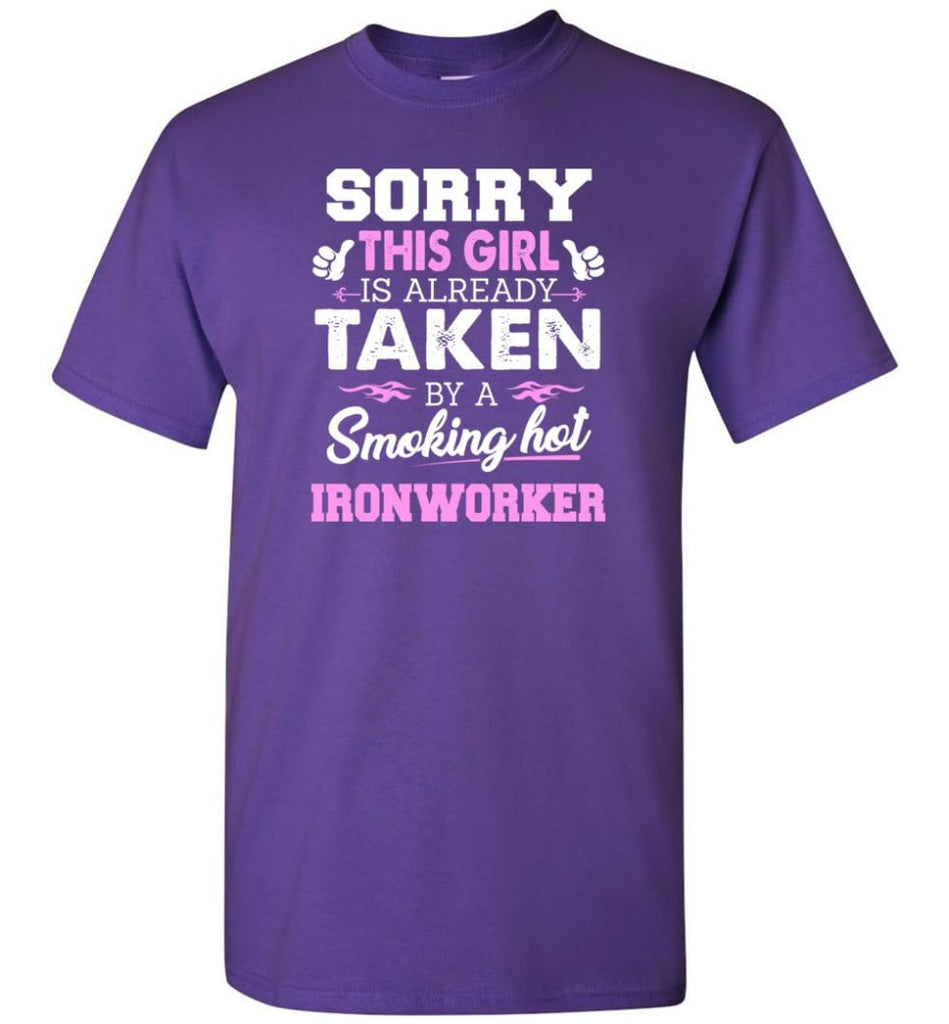 Ironworker Shirt Cool Gift for Girlfriend Wife or Lover - Short Sleeve T-Shirt - Purple / S