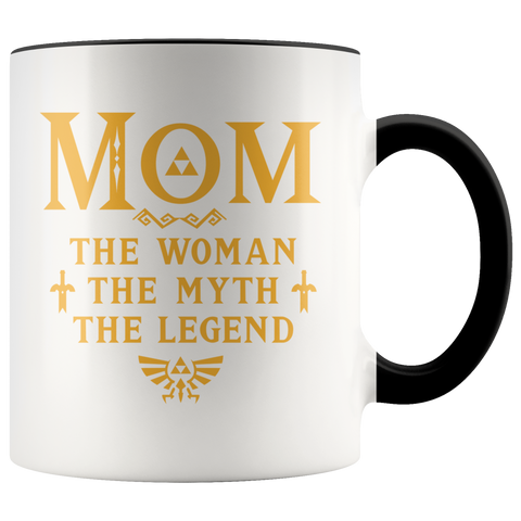 Mom The Woman The Myth The Legend Gaming Mom Cute Gift Premium Accent Mug