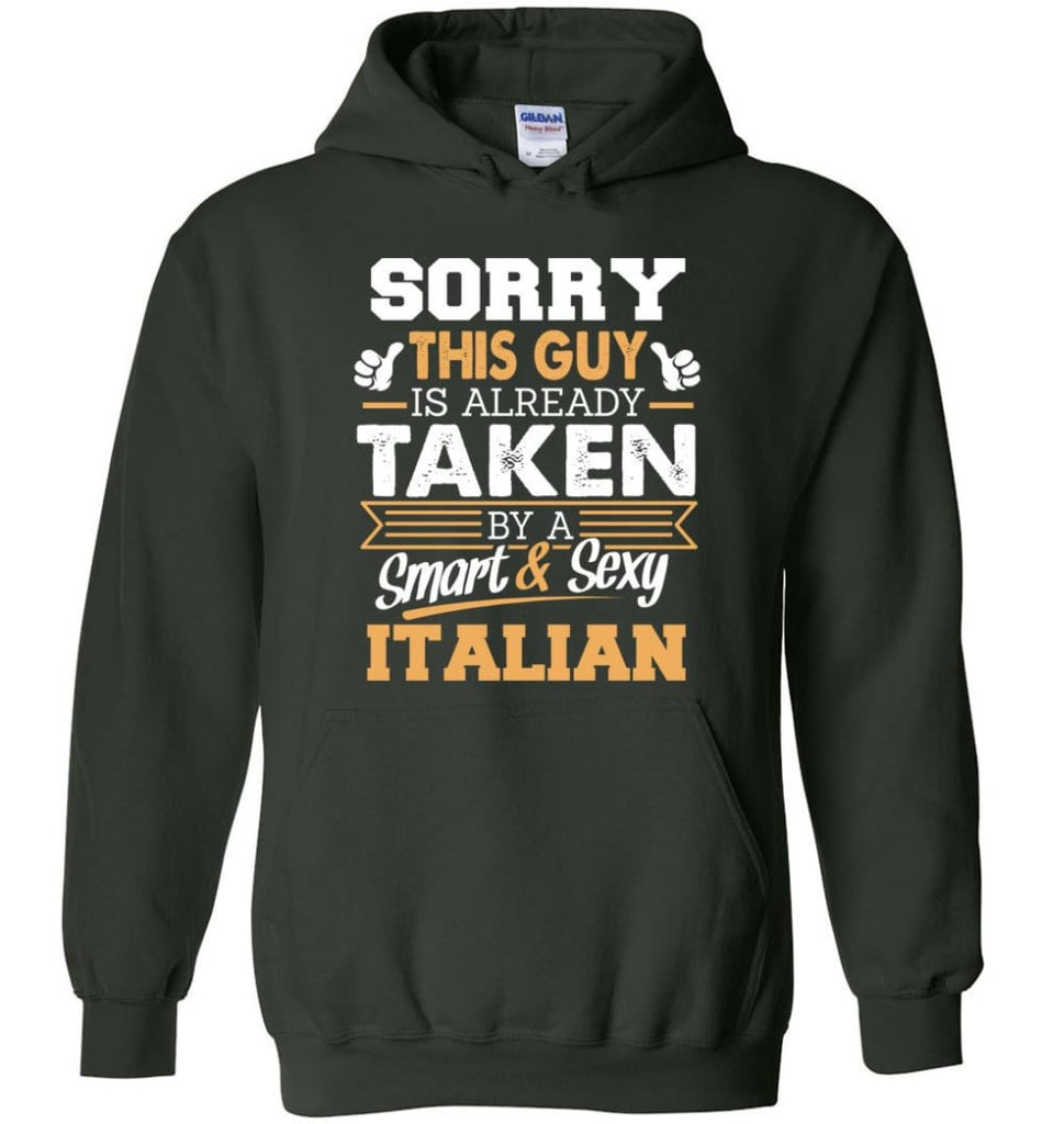 Italian Shirt Cool Gift for Boyfriend Husband or Lover - Hoodie - Forest Green / M